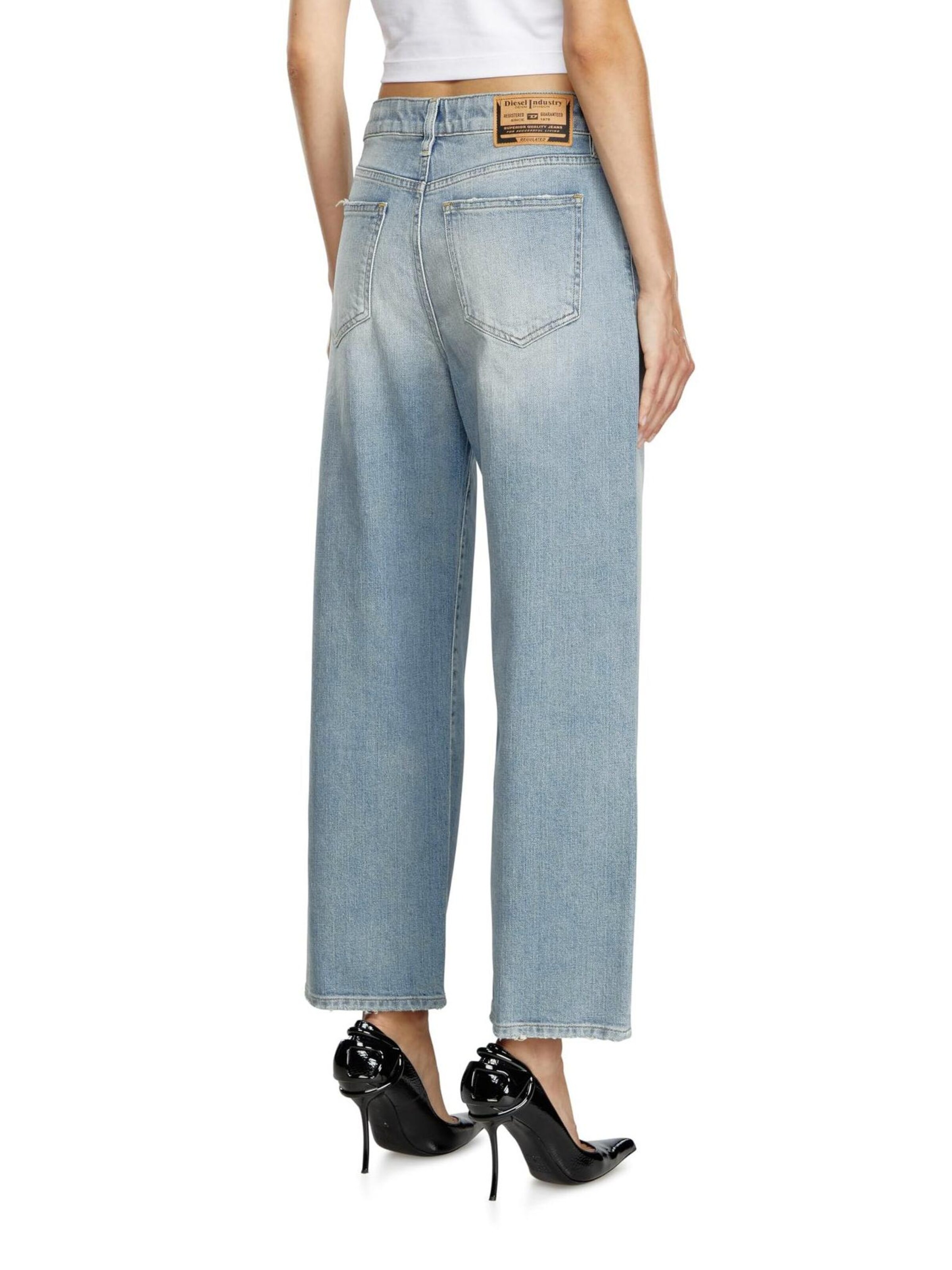 DIESEL Loosefit Jeans 'KRASHEE R08BI' in Blau