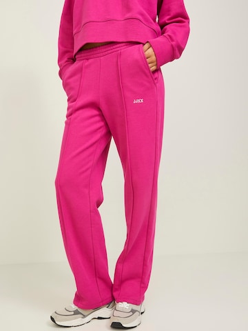 JJXX Regular Pleated Pants 'Camilla' in Pink: front
