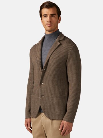 Boggi Milano Knit Cardigan in Brown: front