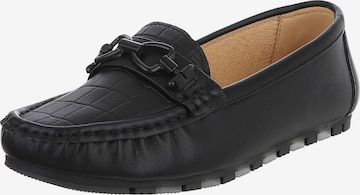 Ital-Design Mokassin in Schwarz: Vorderseite