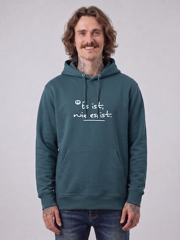 Sweat-shirt 'Es Ist Wie Es Ist' Watapparel en vert : devant