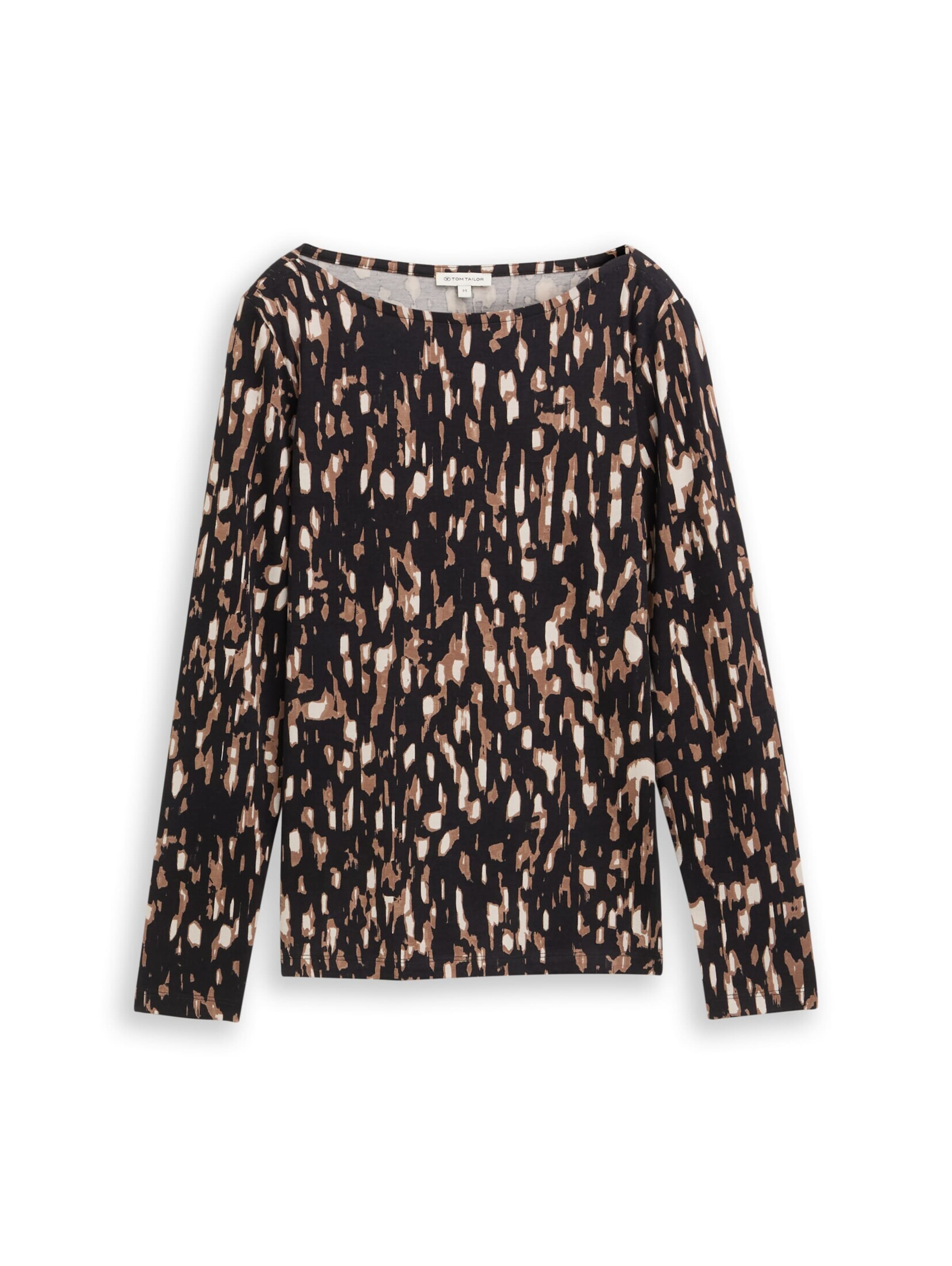 T-shirt TOM TAILOR en noir : devant