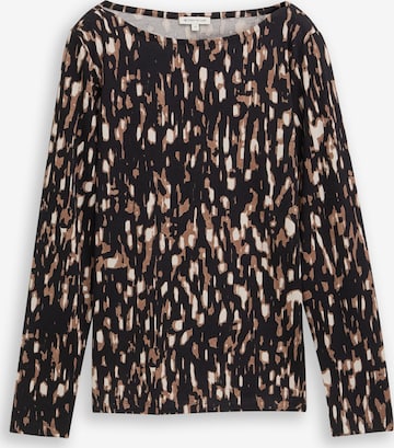 TOM TAILOR Shirt in Zwart: voorkant