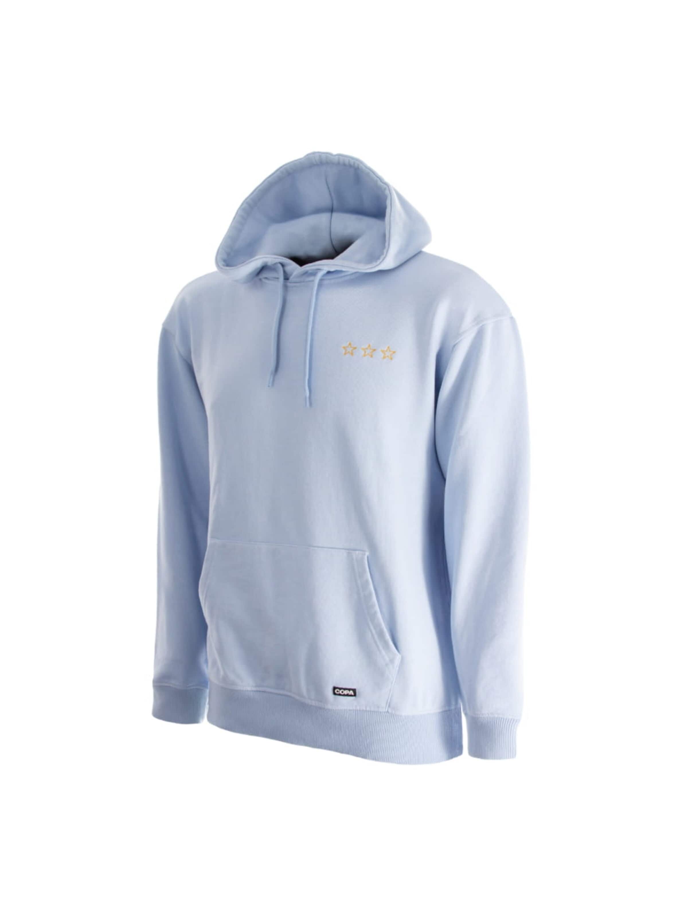 COPA FOOTBALL Trui 'Argentina Legends Geborduurde Hoodie' in Blauw: voorkant