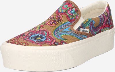 VANS Slip on en turquoise / marron / rose / blanc, Vue avec produit