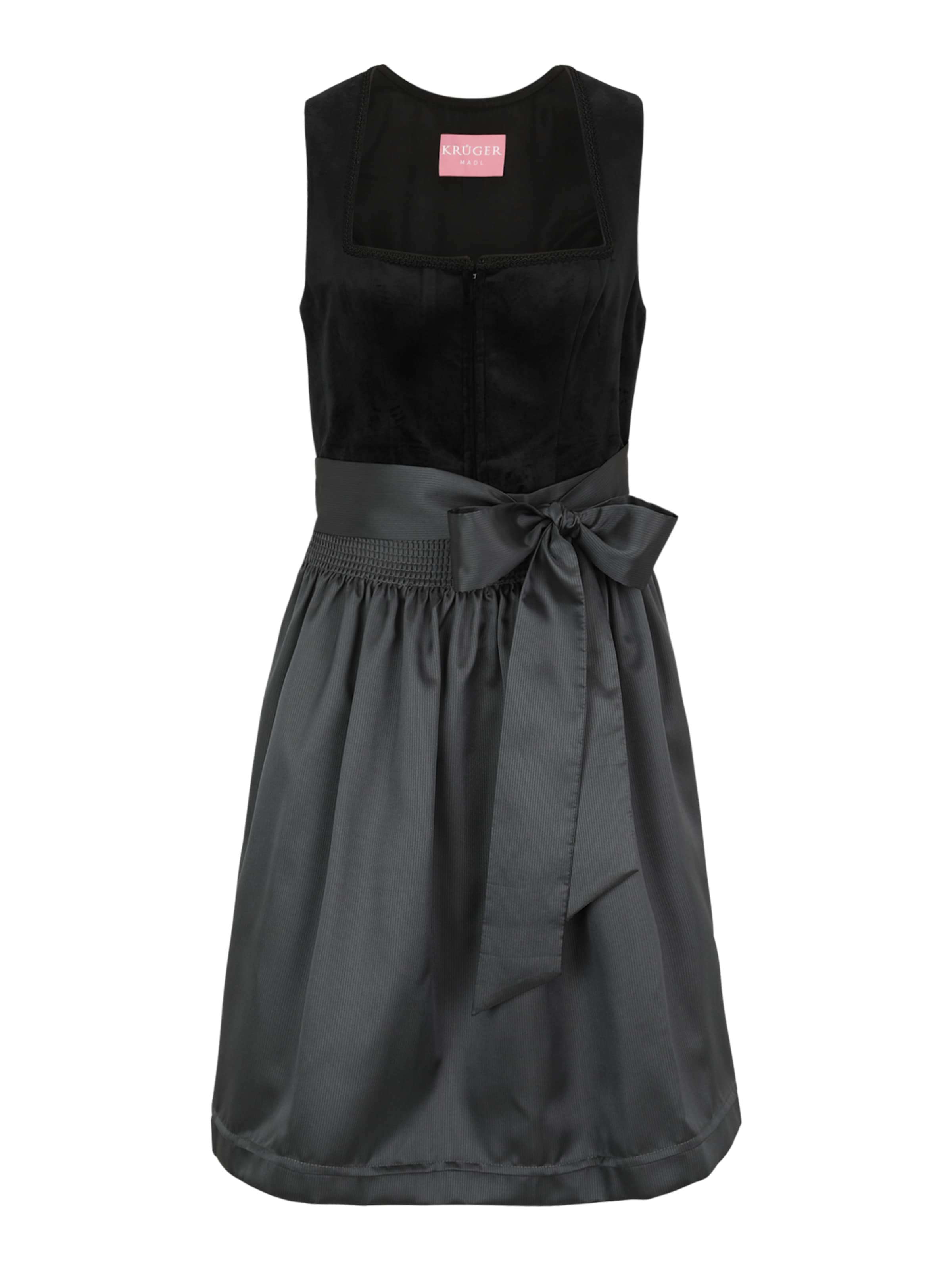 Krüger Madl Dirndl 'Calista' i sort: forside