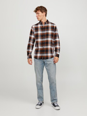 Coupe regular Chemise 'Classic' JACK & JONES en orange