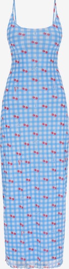 Vasarinė suknelė 'Spring Summer' iš MYMO, spalva – šviesiai mėlyna / raudona / balkšva, Prekių apžvalga