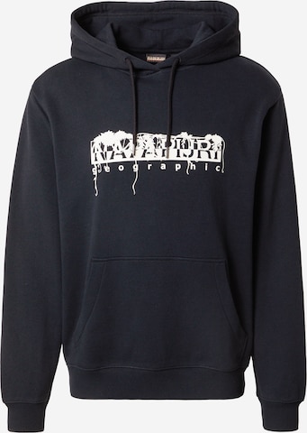 NAPAPIJRI Sweatshirt 'NAPO' in Zwart: voorkant