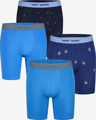 Happy Shorts Langer Boxer ' Motive ' in L in blau / dunkelblau, Produktansicht