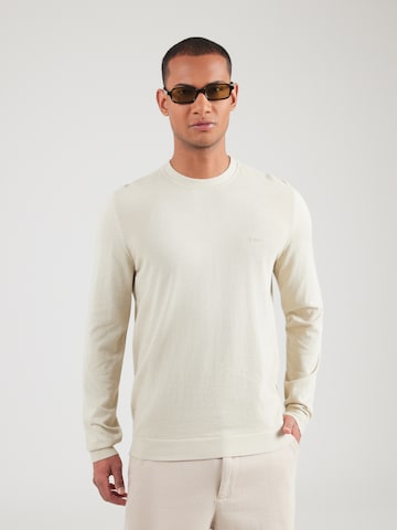 Pull-over 'Momentum-Lite' BOSS en beige : devant