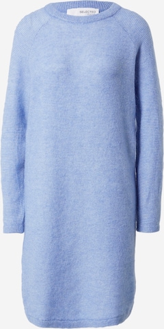 SELECTED FEMME Knitted dress in Blue: front