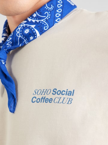 Only & Sons Koszulka 'ONSFRED COFFEE CLUB' w kolorze beżowy