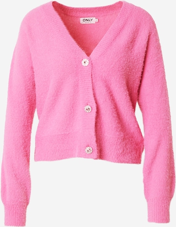 ONLY Вязаная кофта 'ONLELLA' в Ярко-розовый: спереди