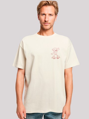T-Shirt 'Friday Pizza Club' F4NT4STIC en beige