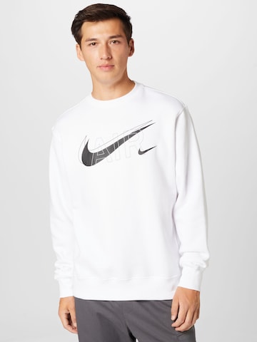 Nike SportswearSweater majica - bijela boja: prednji dio