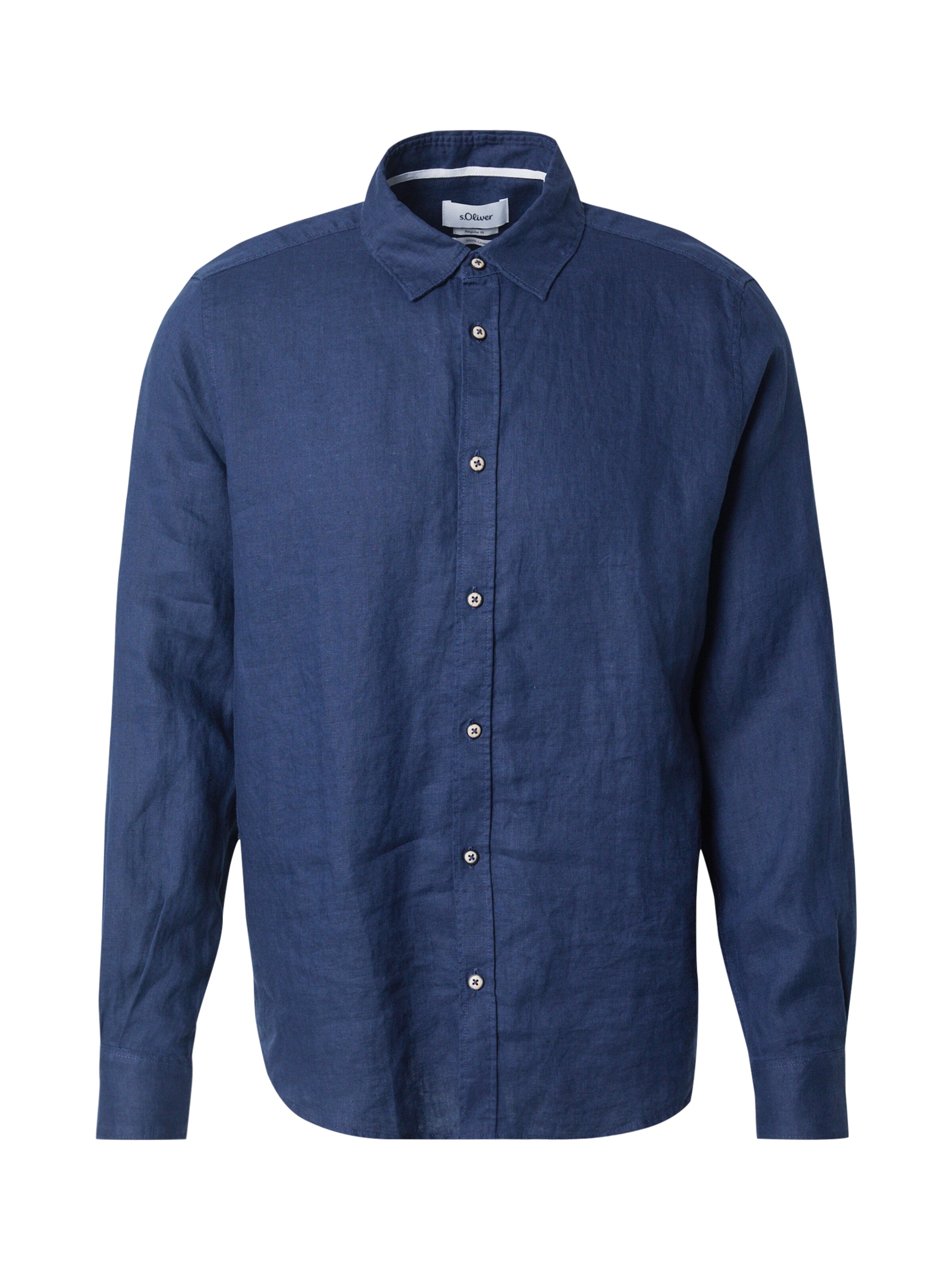 s.Oliver Button Up Shirt in Blue: front