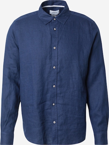 Camicia di s.Oliver in blu: frontale