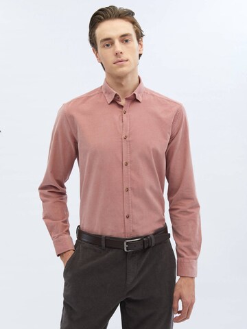 KİP Regular fit Overhemd in Roze: voorkant