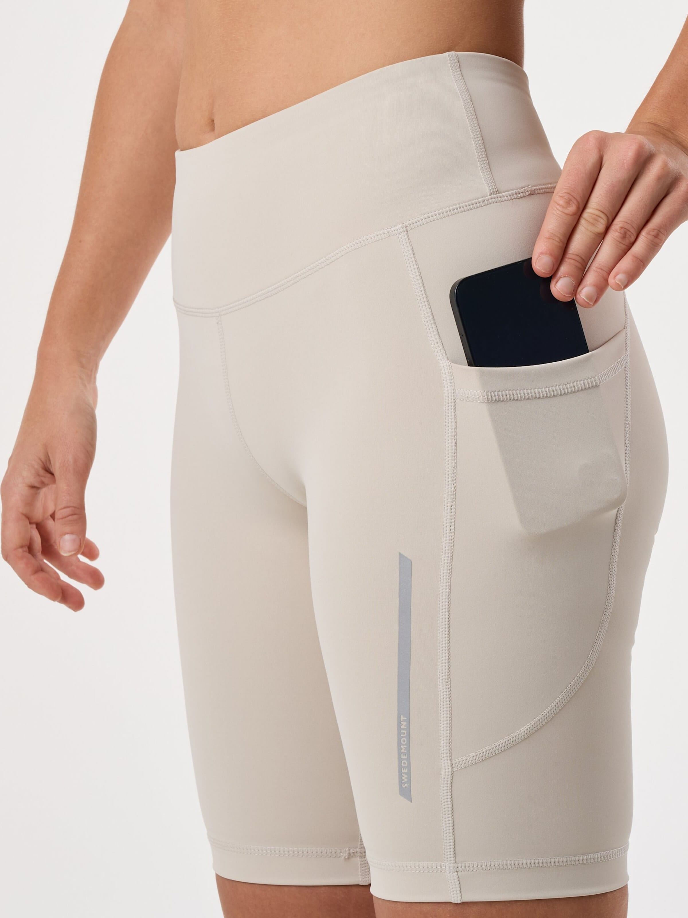 SWEDEMOUNT Skinny Sportbroek 'Core' in Beige