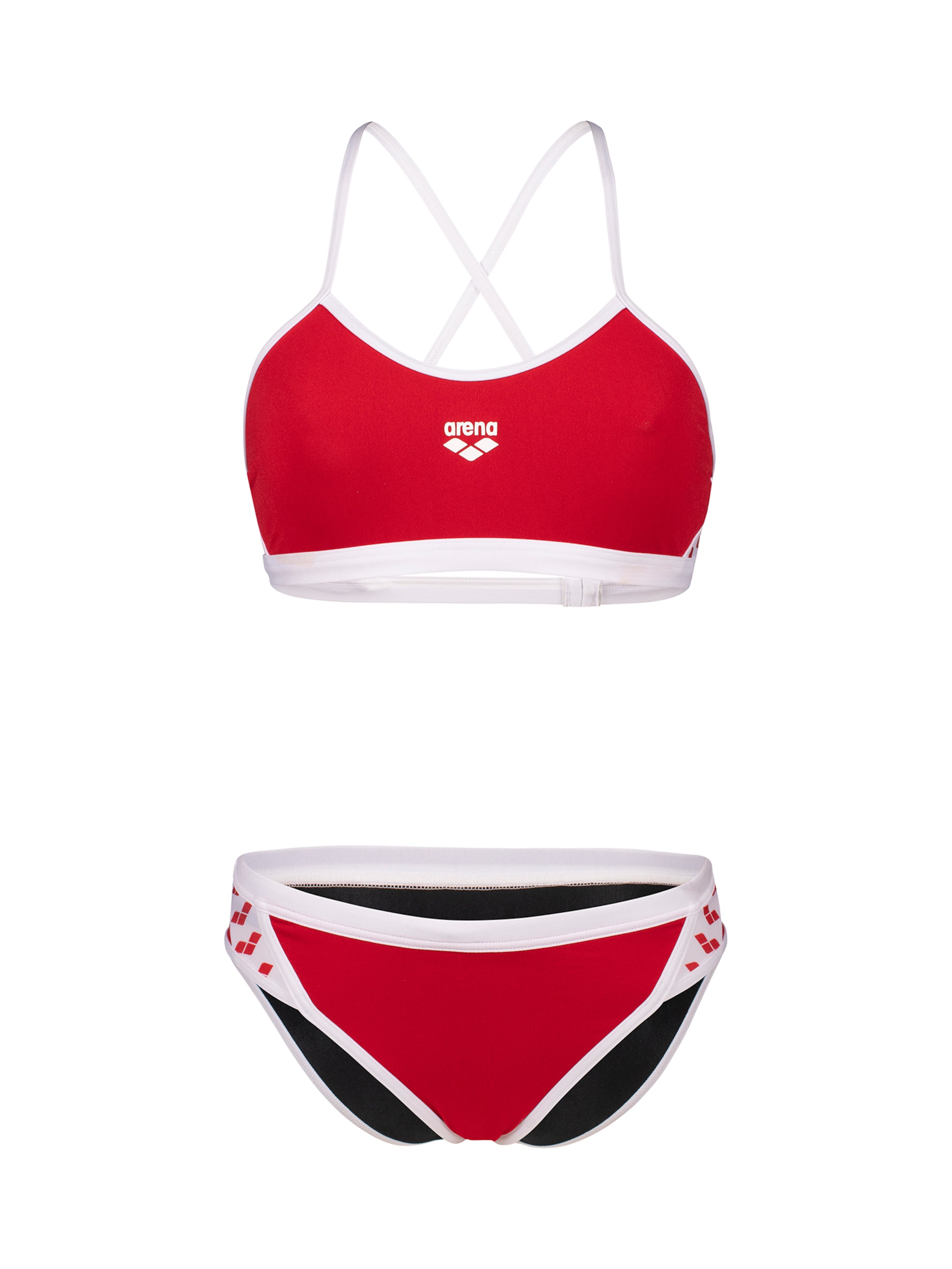 ARENA Bustier Bikini 'ICONS' värissä punainen: etupuoli