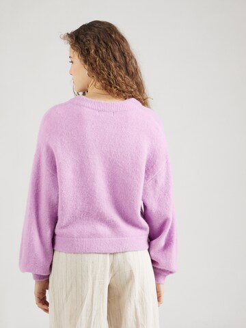 MSCH COPENHAGEN Knit Cardigan 'Petrinelle' in Purple