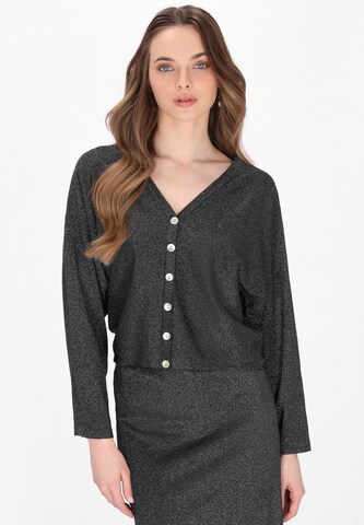 DreiMaster Klassik Вязаная кофта 'Classic Look' в Черный: спереди