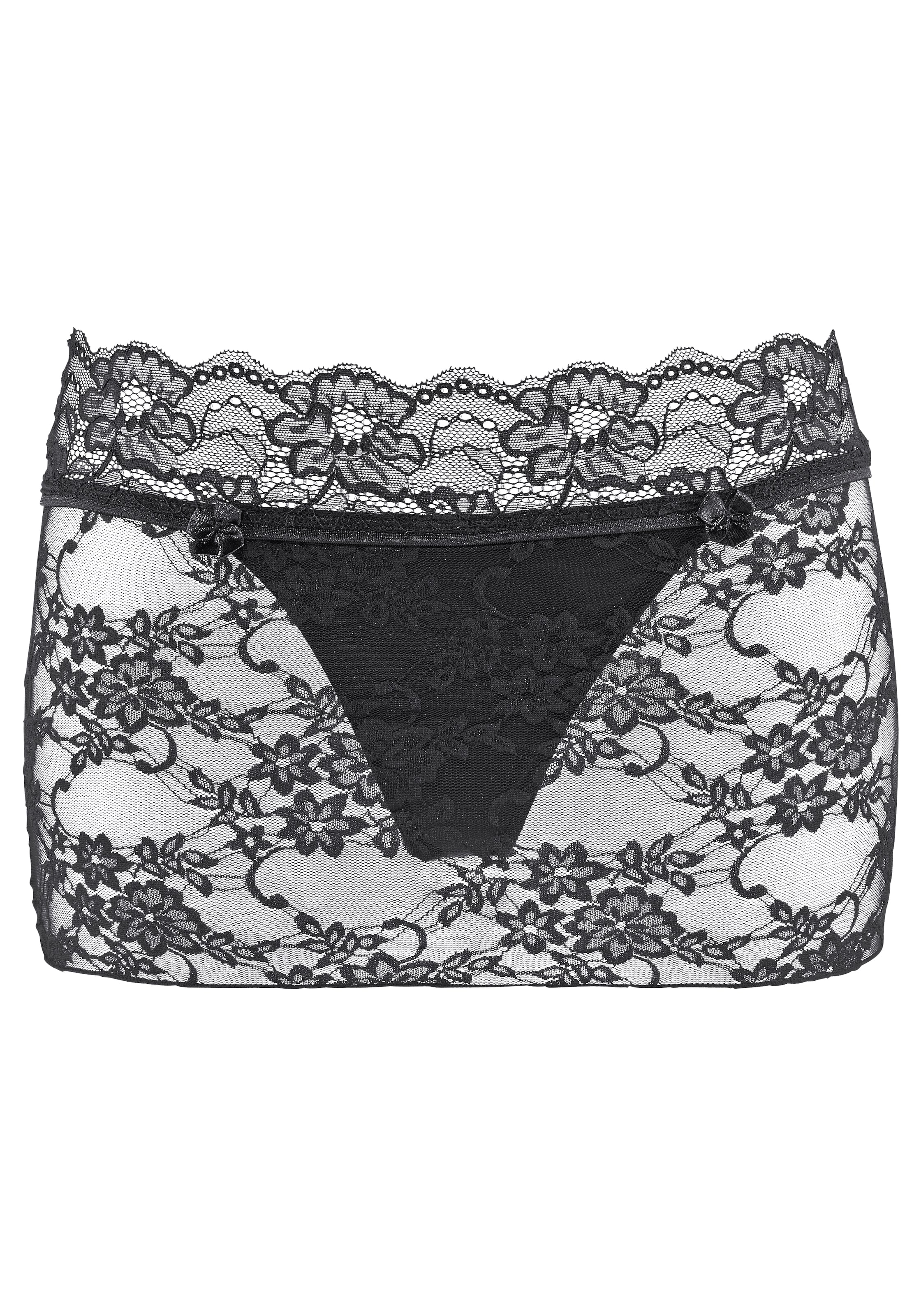 LASCANA Thong in Black: front