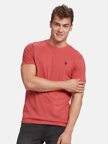 U.S. POLO ASSN. Shirt 'Arjun' in Rood: voorkant