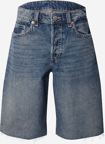 mėlyna Monki „Baggy“ Džinsai: priekis