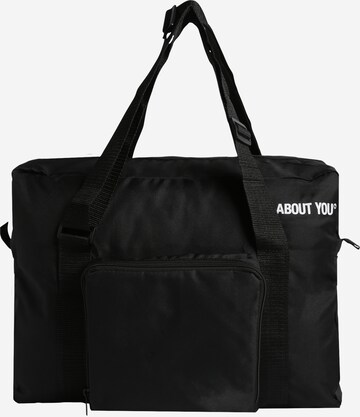 Borsa weekend 'Icons' di ABOUT YOU in nero: frontale