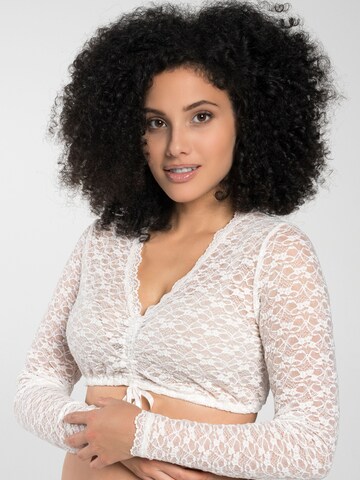 SPIETH & WENSKY Klederdracht blouse in Wit: voorkant
