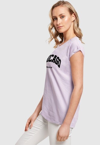 Merchcode T-Shirt 'Chicago' in Lila