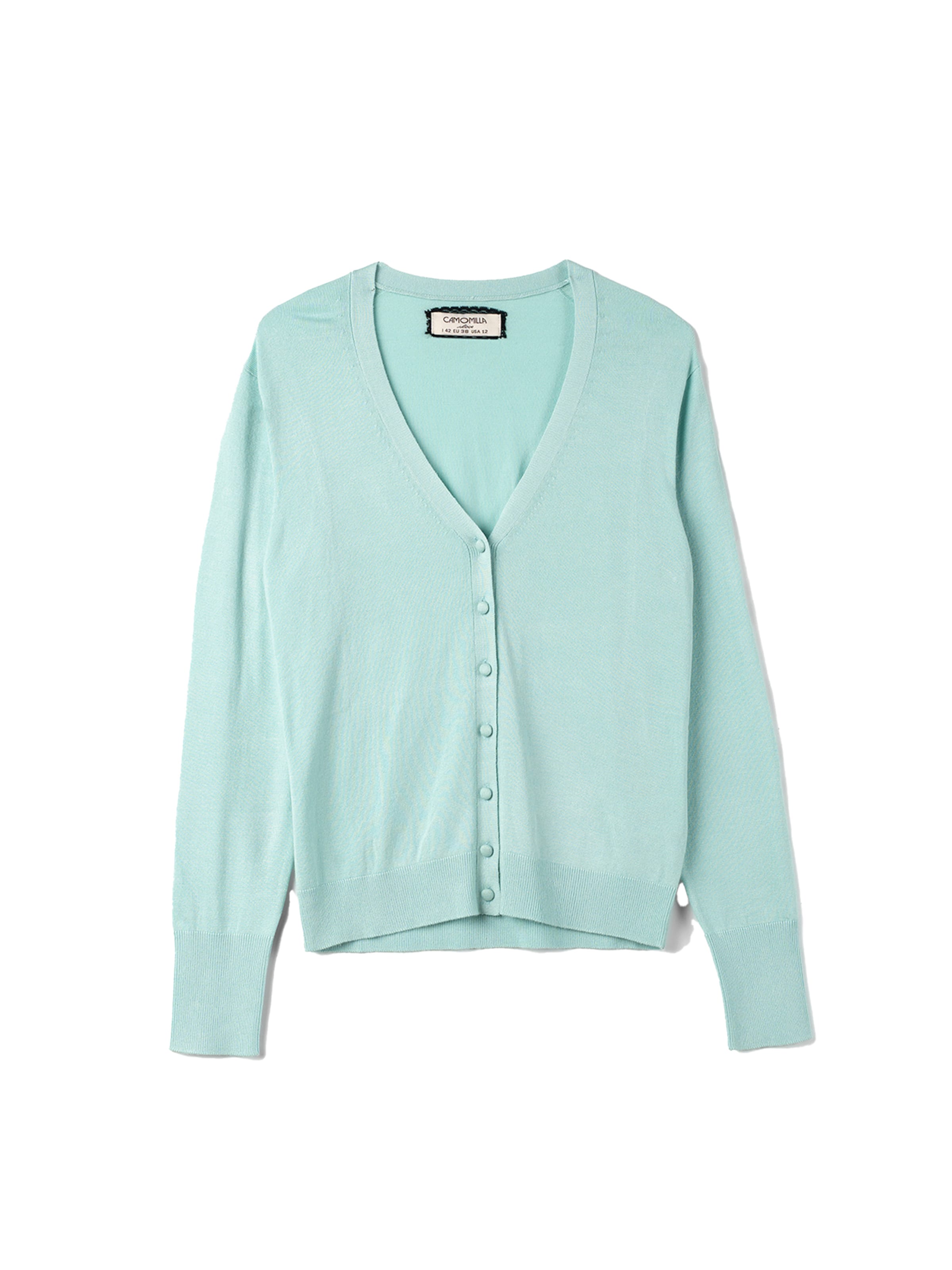 Camomilla Italia Gebreid vest 'CARL' in Blauw: voorkant