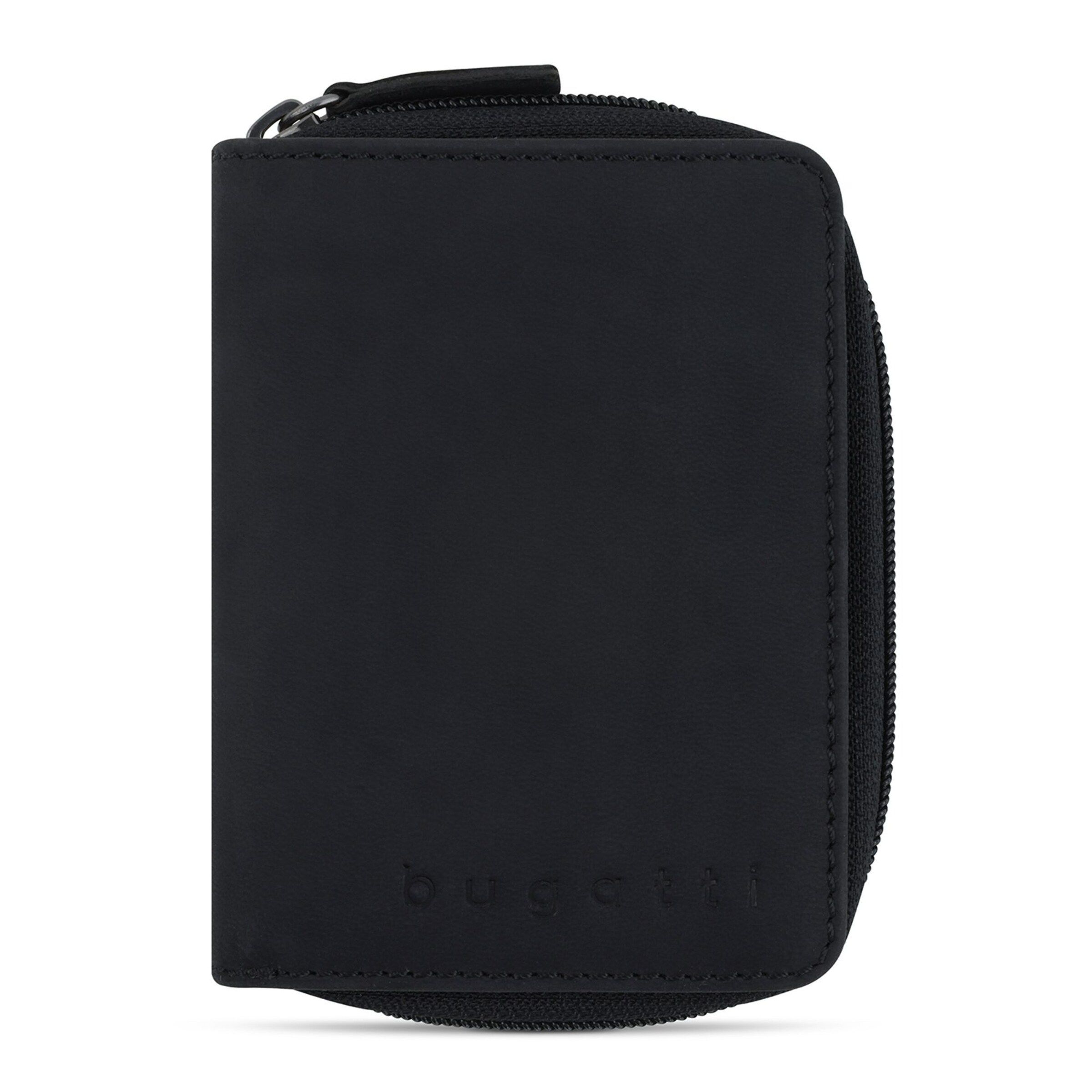 Portamonete 'Luca' di bugatti in nero: frontale