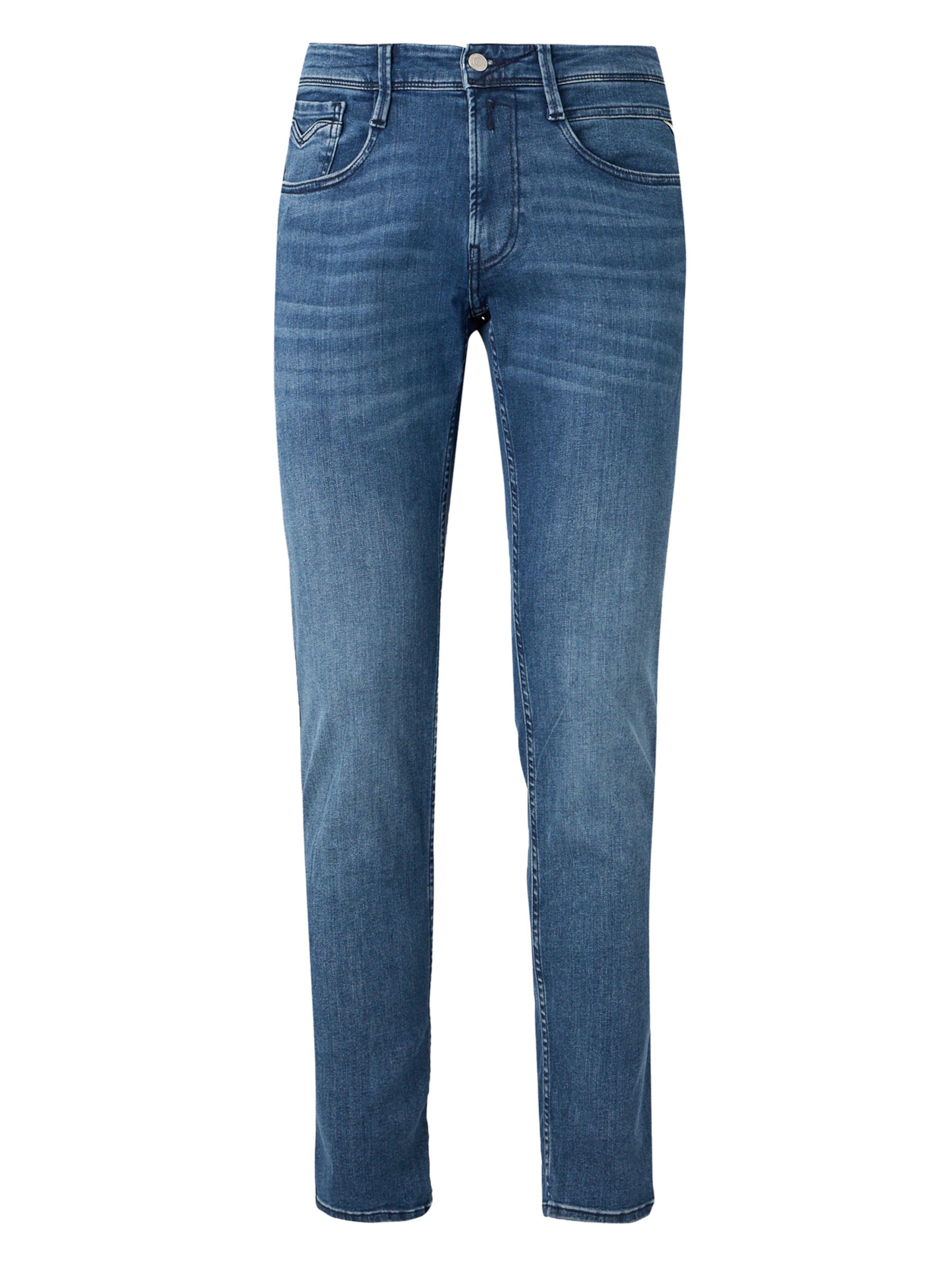 REPLAY Slimfit Jeans 'ANBASS' in Blauw: voorkant
