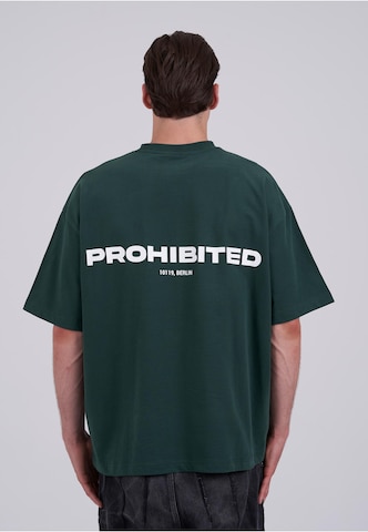 T-Shirt Prohibited en vert : devant