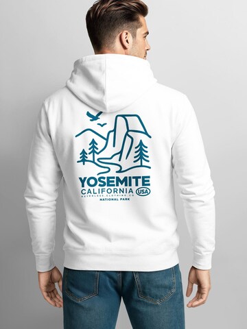 Neverless Zip-Up Hoodie 'Yosemite Park' in White
