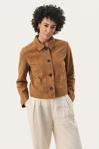 Part Two Tussenjas 'NemaPW' in Bruin: voorkant