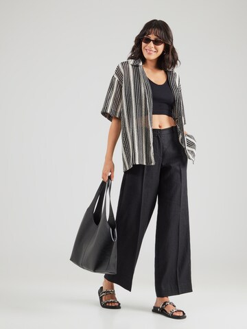 & Other Stories Loosefit Bandplooibroek in Zwart