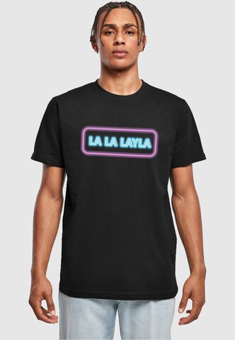 Maglietta 'La La Layla' di Merchcode in nero: frontale
