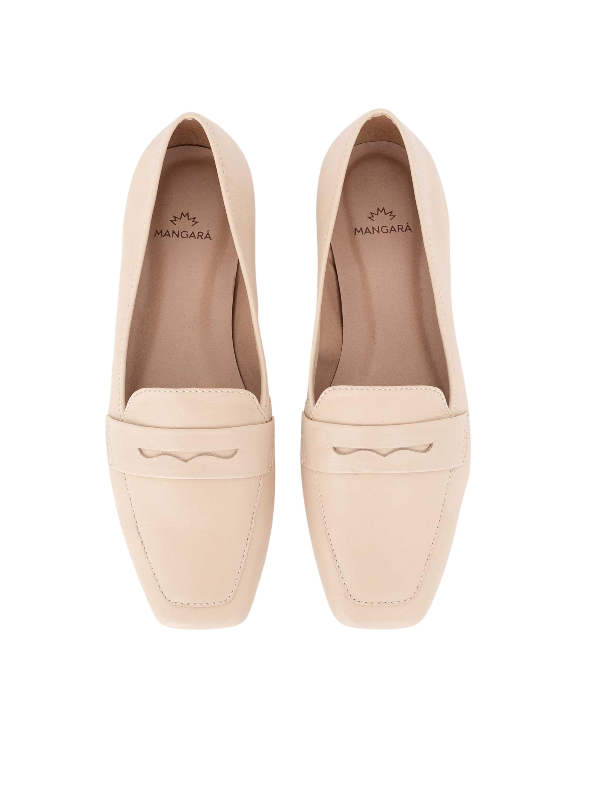 Mangara Atelier Mocassins 'Mocassins Cipó en Cuir Beige' in Beige