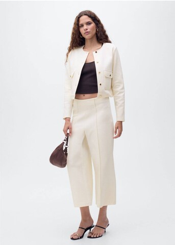 MANGO Blazer 'Grey-h' in Beige