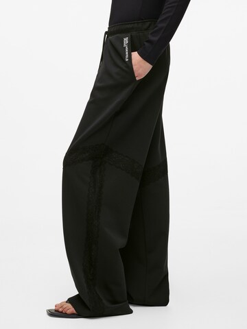 KARL LAGERFELD JEANS Wide Leg Hose in Schwarz