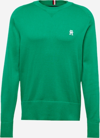 TOMMY HILFIGER Trui in Groen: voorkant