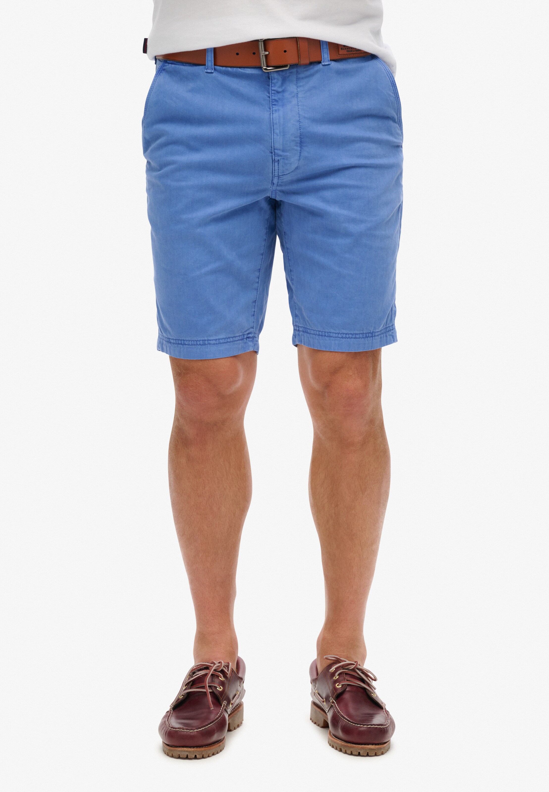 Superdry Regular Chino Pants in Blue: front