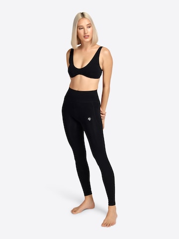 OCEANSAPART Skinny Sporthose 'Michelle' in Schwarz