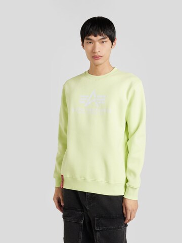 ALPHA INDUSTRIES Tréning póló - zöld: elől