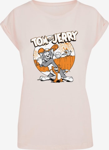ABSOLUTE CULT Shirt 'Tom And Jerry - Baseball' in Roze: voorkant