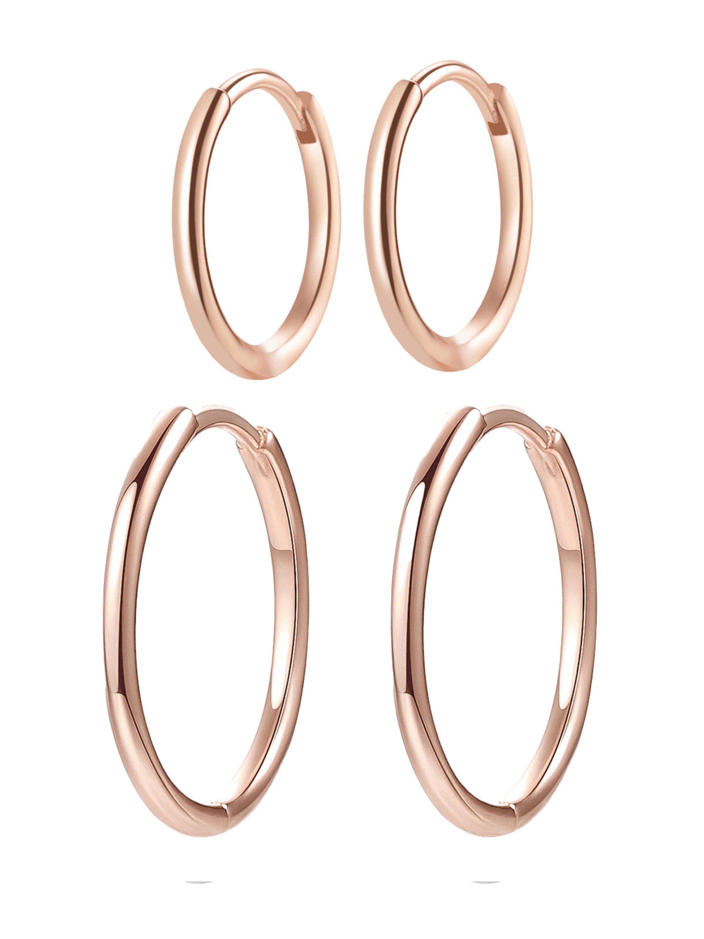 Hey Happiness Ohrringe 'Pure Duo'‌‌‌‌‌‌‌‌‌ in Gold: Vorderseite